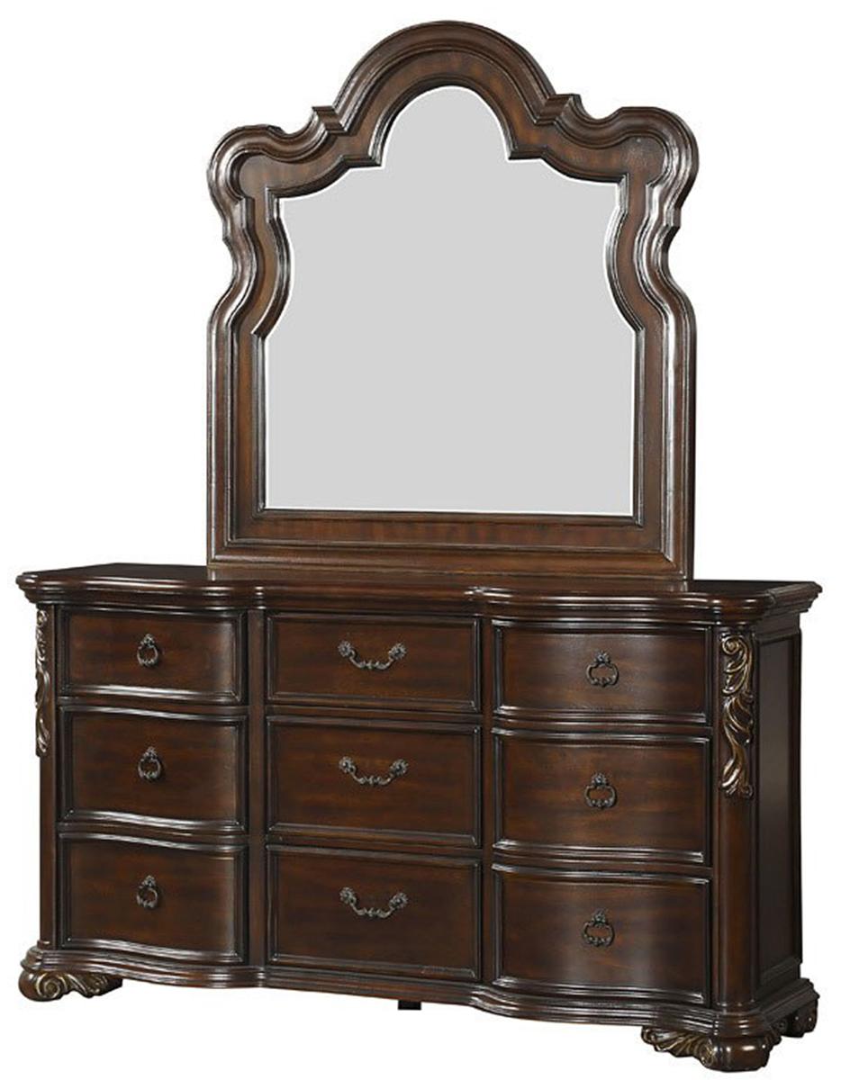 Homelegance Royal Highlands 9 Drawer Dresser in Rich Cherry 1603-5 - Half Price Furniture