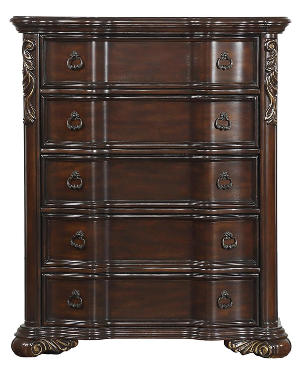 Homelegance Royal Highlands 5 Drawer Chest in Rich Cherry 1603-9 - Half Price Furniture