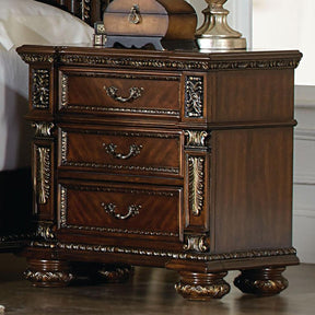 Homelegance Catalonia 3 Drawer Nightstand in Cherry 1824-4 - Half Price Furniture