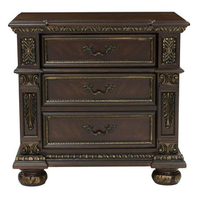 Homelegance Catalonia 3 Drawer Nightstand in Cherry 1824-4 Half Price Furniture