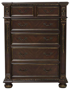 Homelegance Catalonia 5 Drawer Chest in Cherry 1824-9 - Half Price Furniture