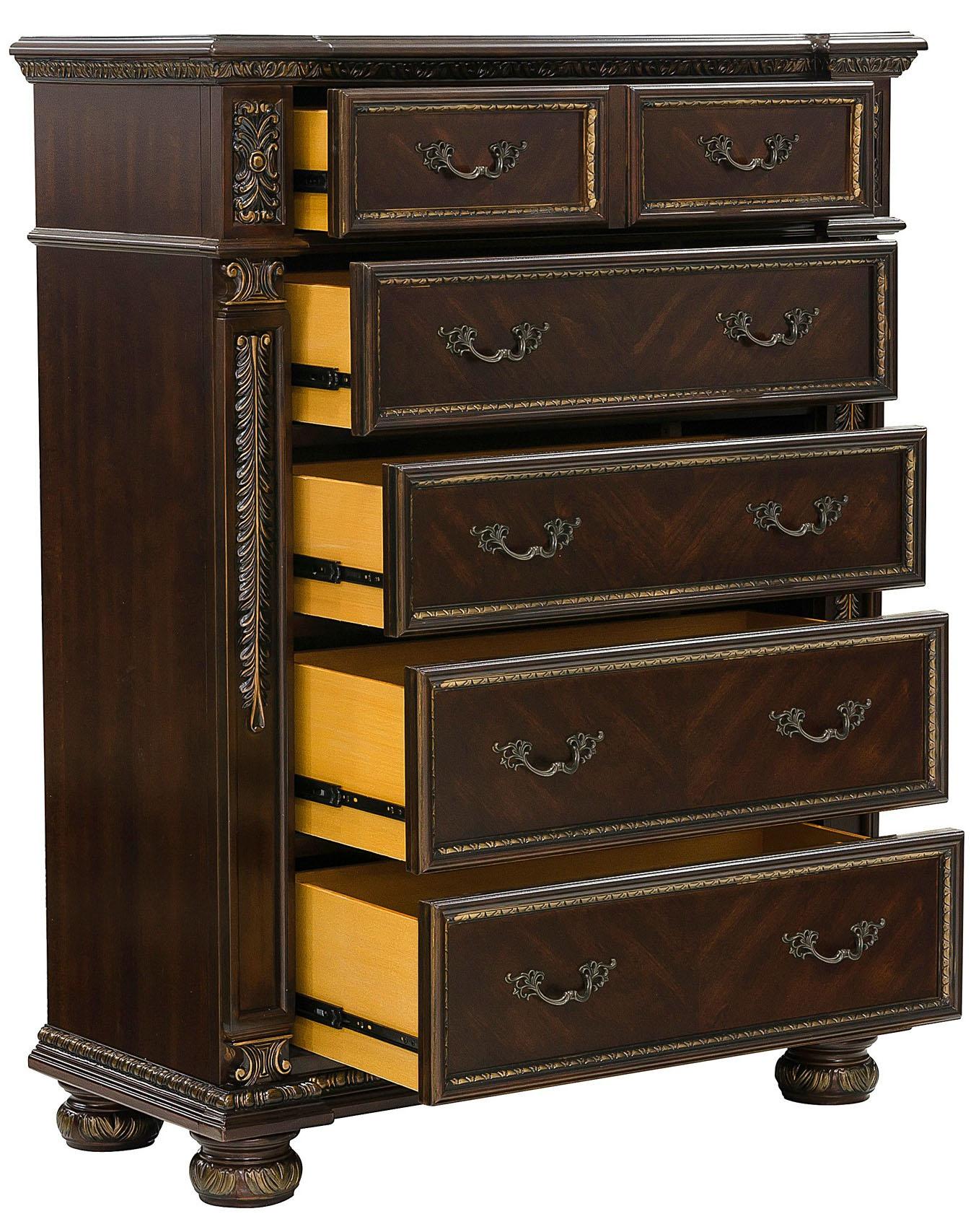 Homelegance Catalonia 5 Drawer Chest in Cherry 1824-9 - Half Price Furniture