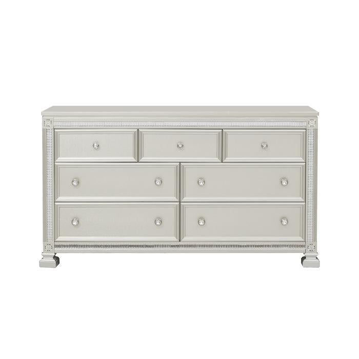 Homelegance Bevelle 7 Drawer Dresser in Silver 1958-5 Half Price Furniture