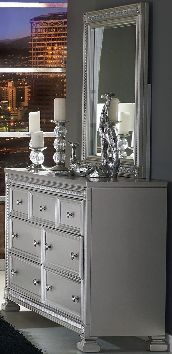 Homelegance Bevelle 7 Drawer Dresser in Silver 1958-5 - Half Price Furniture