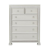 Homelegance Bevelle 5 Drawer Chest in Silver 1958-9 Half Price Furniture