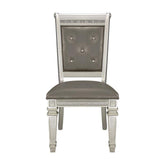 Homelegance Bevelle Side Chair in Silver (Set of 2) 1958S Half Price Furniture