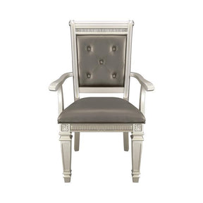 Homelegance Bevelle Arm Chair in Silver (Set of 2) 1958A Half Price Furniture