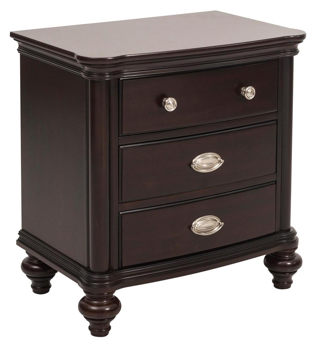 Homelegance Marston 3 Drawer Nightstand in Dark Cherry 2615DC-4 - Nightstand - Half Price Furniture