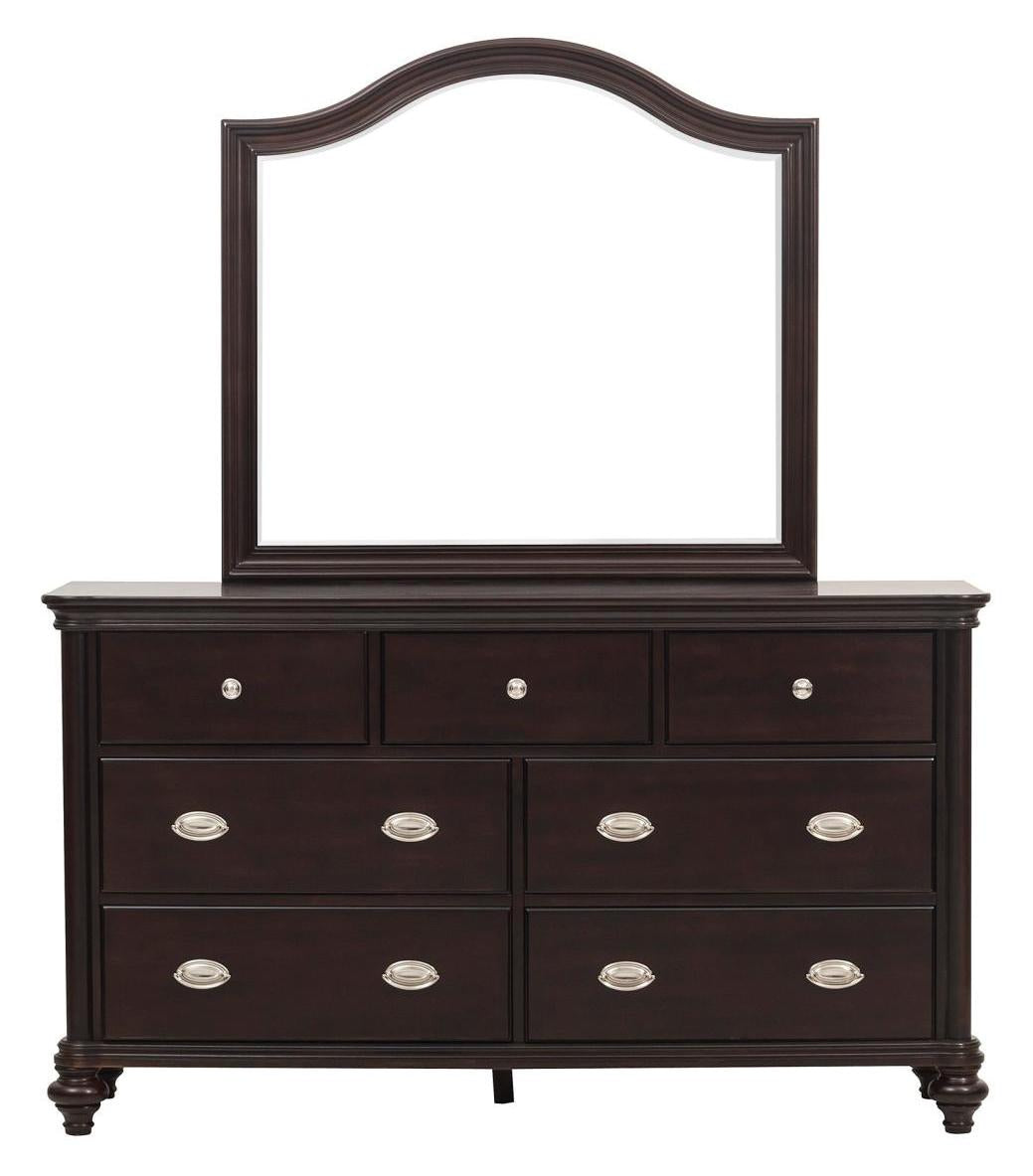 Homelegance Marston 7 Drawer Dresser in Dark Cherry 2615DC-5 - Dresser - Half Price Furniture