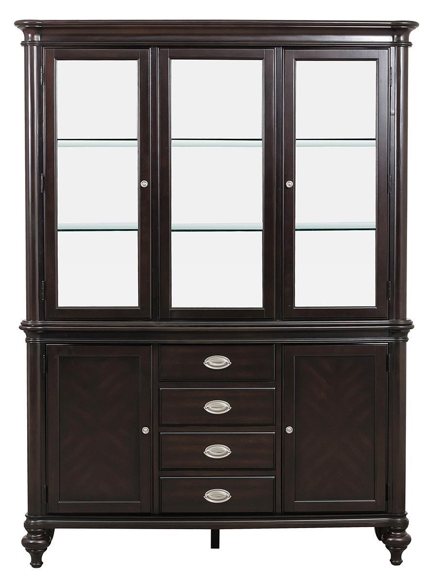 Homelegance Marston Buffet with Hutch in Dark Cherry 2615DC-50-55 - Buffet - Half Price Furniture