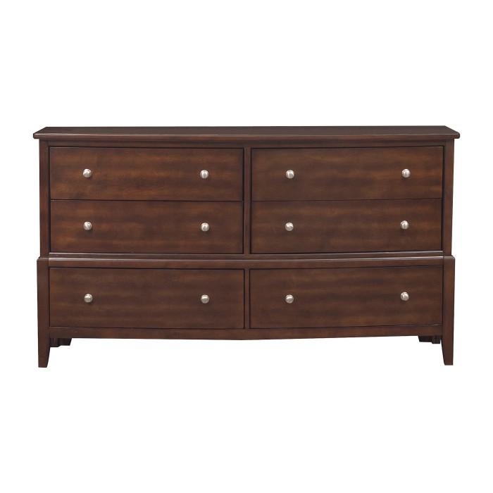 Homelegance Cotterill 6 Drawer Dresser in Cherry 1730-5 Half Price Furniture