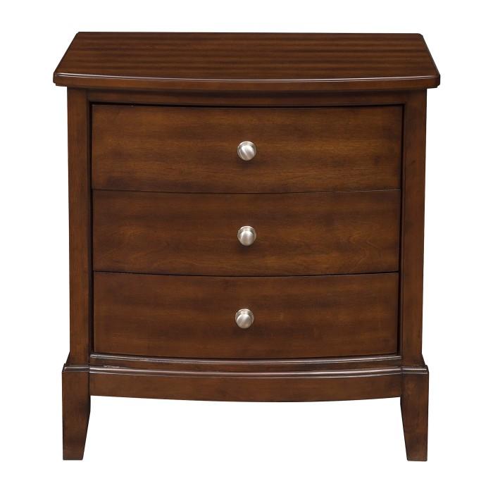 Homelegance Cotterill 3 Drawer Nightstand in Cherry 1730-4 Half Price Furniture