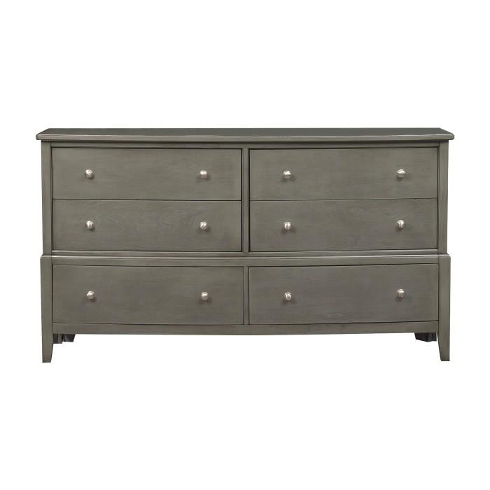 Homelegance Cotterill 6 Drawer Dresser in Gray 1730GY-5 Half Price Furniture