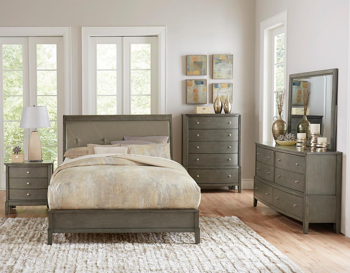 Homelegance Cotterill 3 Drawer Nightstand in Gray 1730GY-4 - Half Price Furniture