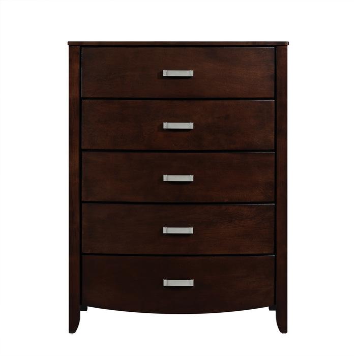 Homelegance Lyric 5 Drawer Chest in Dark Espresso 1737NC-9 - Half Price Furniture