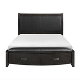 Homelegance Lyric King Sleigh Storage Bed in Brownish Gray 1737KNGY-1EK Half Price Furniture