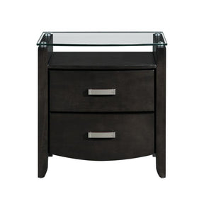 Homelegance Lyric 2 Drawer Nightstand in Brownish Gray 1737NGY-4 Half Price Furniture