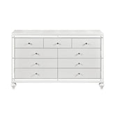 Homelegance Alonza 9 Drawer Dresser in White 1845-5 Half Price Furniture