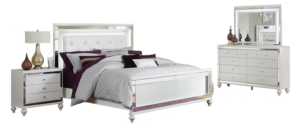 Homelegance Alonza Queen LED Panel Bed 1845LED-1 - Half Price Furniture