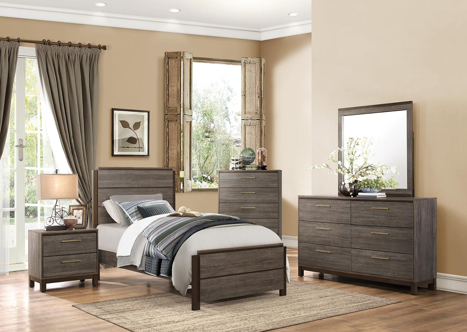 Homelegance Vestavia Full Bed in Gray 1936F-1 - Half Price Furniture