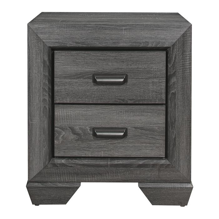 Homelegance Beechnut 2 Drawer Nightstand in Gray 1904GY-4 Half Price Furniture