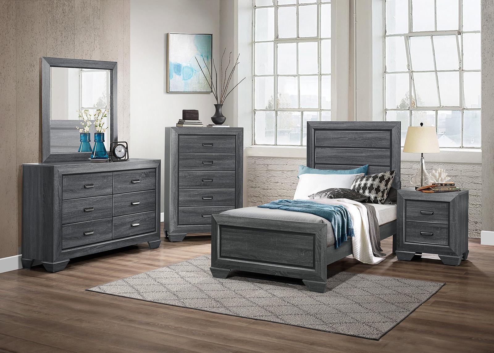 Homelegance Beechnut 5 Drawer Chest in Gray 1904GY-9 - Half Price Furniture