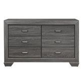 Homelegance Beechnut 6 Drawer Dresser in Gray 1904GY-5 Half Price Furniture