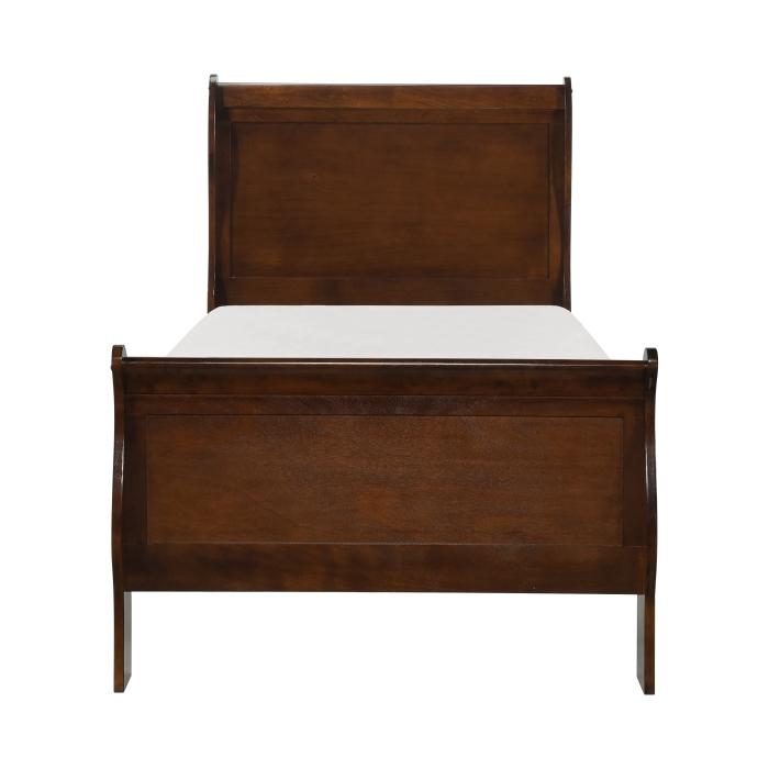 Homelegance Mayville Twin Sleigh in Brown Cherry 2147T-1 Half Price Furniture