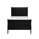 Homelegance Mayville Twin Sleigh Bed in Black 2147TBK-1 Half Price Furniture