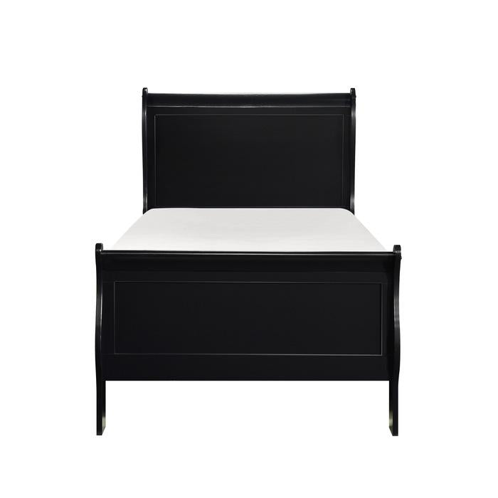 Homelegance Mayville Twin Sleigh Bed in Black 2147TBK-1 Half Price Furniture