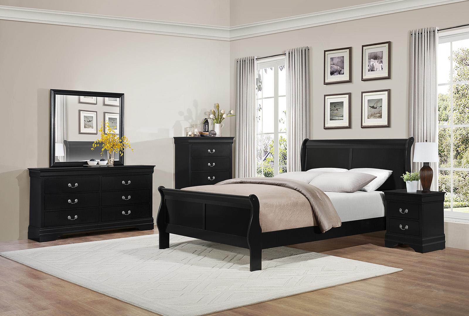 Homelegance Mayville 6 Drawer Dresser in Black 2147BK-5 - Half Price Furniture