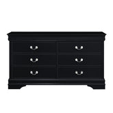 Homelegance Mayville 6 Drawer Dresser in Black 2147BK-5 Half Price Furniture