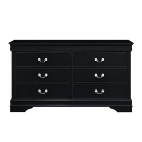 Homelegance Mayville 6 Drawer Dresser in Black 2147BK-5 Half Price Furniture