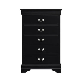 Homelegance Mayville 5 Drawer Chest in Black 2147BK-9 Half Price Furniture