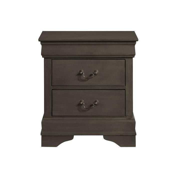 Homelegance Mayville 2 Drawer Nightstand in Gray 2147SG-4 Half Price Furniture