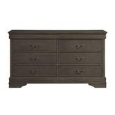 Homelegance Mayville 6 Drawer Dresser in Gray 2147SG-5 Half Price Furniture