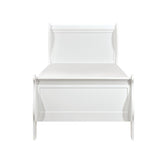 Homelegance Mayville Twin Sleigh Bed in White 2147TW-1 Half Price Furniture