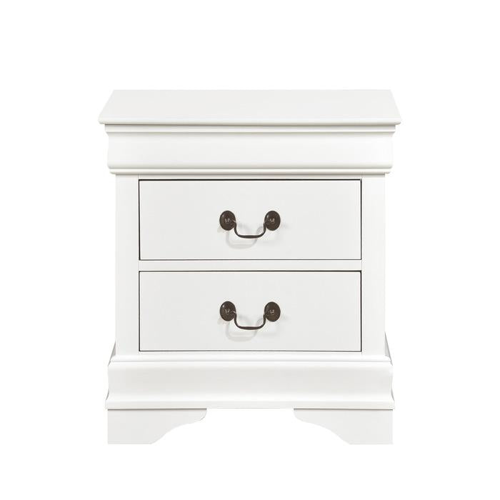 Homelegance Mayville 2 Drawer Nightstand in White 2147W-4 Half Price Furniture