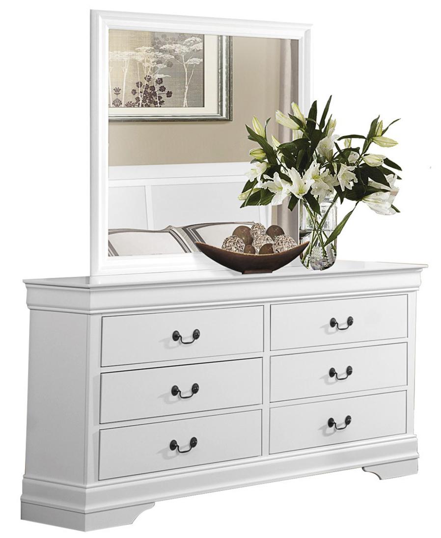 Homelegance Mayville 6 Drawer Dresser in White 2147W-5 - Half Price Furniture