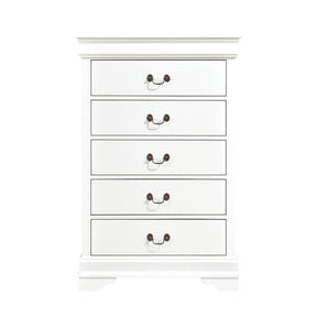 Homelegance Mayville 5 Drawer Chest in White 2147W-9 Half Price Furniture