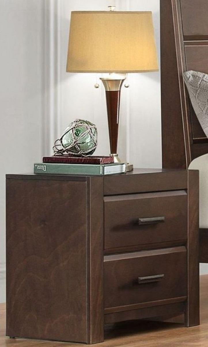 Homelegance Furniture Erwan 2 Drawer Nightstand in Dark Walnut 1961-4 - Nightstand - Half Price Furniture