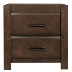 Homelegance Furniture Erwan 2 Drawer Nightstand in Dark Walnut 1961-4 Half Price Furniture