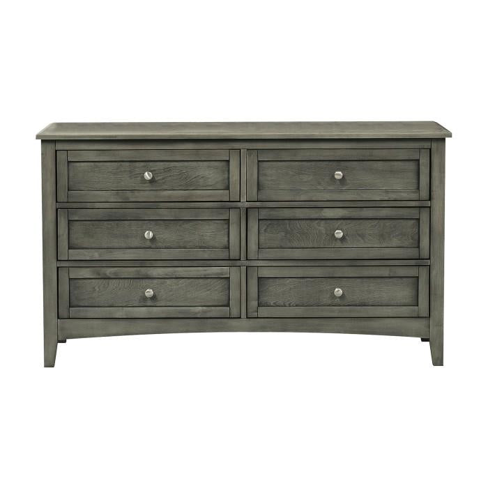 Homelegance Furniture Garcia 6 Drawer Dresser in Gray 2046-5 Half Price Furniture