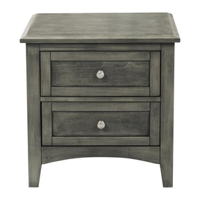 Homelegance Furniture Garcia 2 Drawer Nightstand in Gray 2046-4 Half Price Furniture