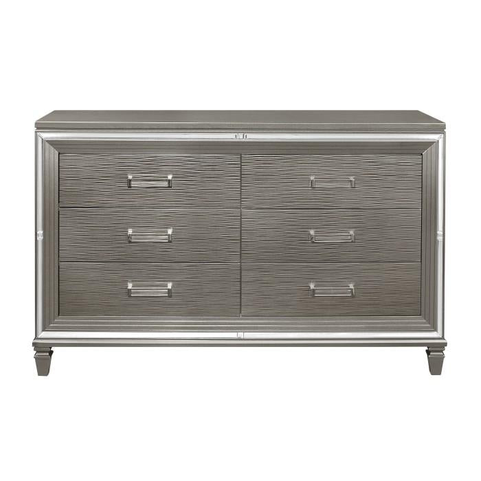 Homelegance Tamsin Dresser in Silver Grey Metallic 1616-5 Half Price Furniture