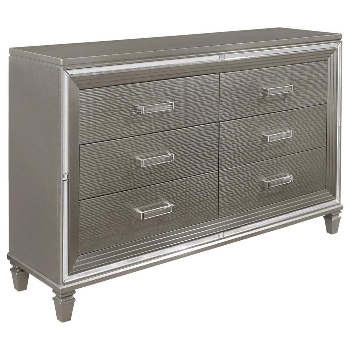 Homelegance Tamsin Dresser in Silver Grey Metallic 1616-5 - Dresser - Half Price Furniture