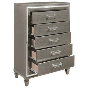 Homelegance Tamsin Chest in Silver Grey Metallic 1616-9 - Half Price Furniture