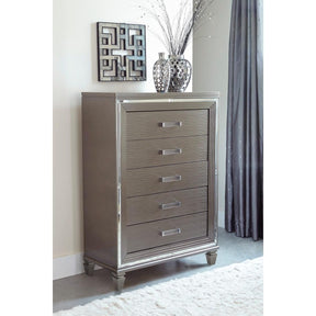 Homelegance Tamsin Chest in Silver Grey Metallic 1616-9 - Half Price Furniture