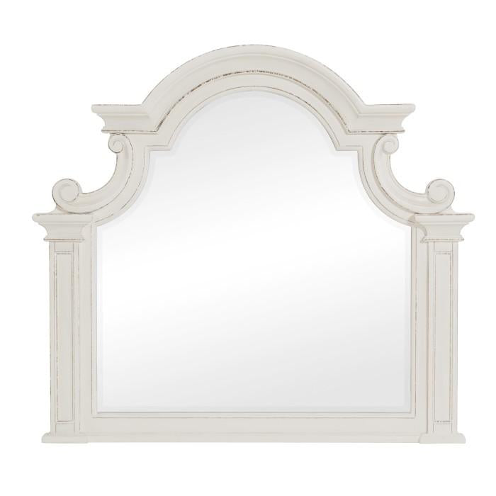 Homelegance Baylesford Mirror in Antique White 1624W-6 Half Price Furniture