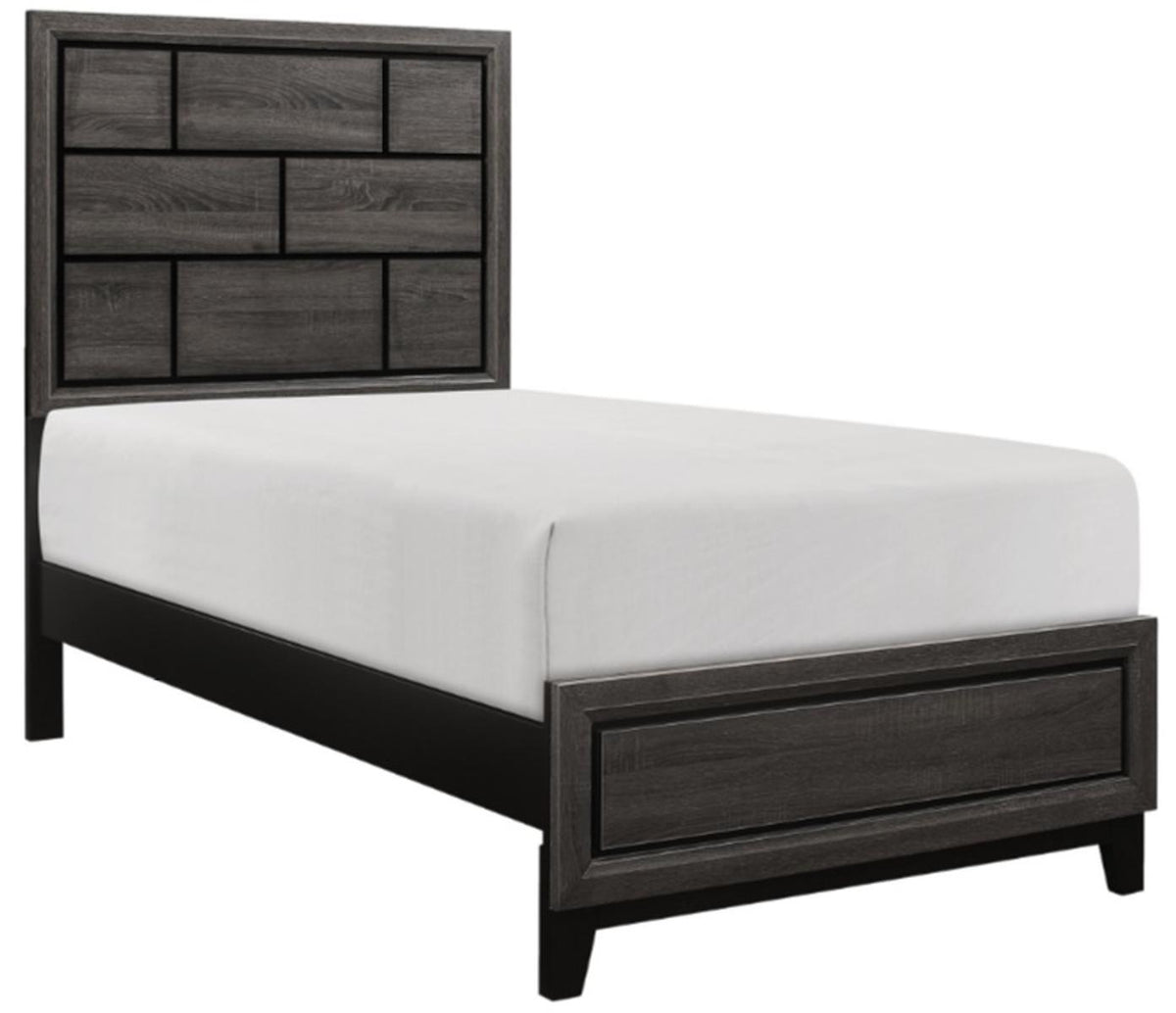 Homelegance Davi Twin Panel Bed in Gray 1645T-1* - Half Price Furniture